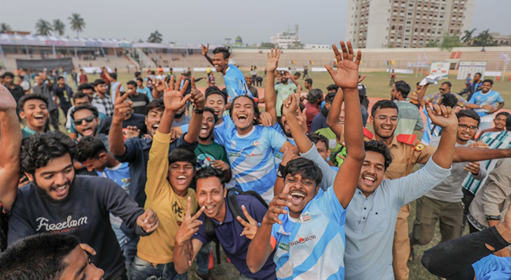 আন্তবিশ্ববিদ্যালয় ফুটবল টূর্নামেন্টের চূড়ান্ত পর্বে খুবি