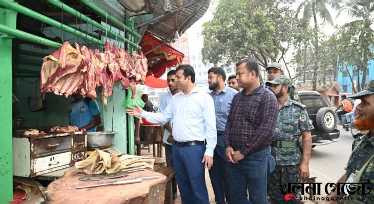 নগরীর ময়লাপোতা সন্ধ্যা বাজার মনিটরিংয়ে জেলা প্রশাসন