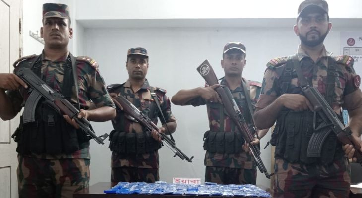 বিজিবি অভিযানের ২০ হাজার পিস ভারতীয় ইয়াবা উদ্ধার