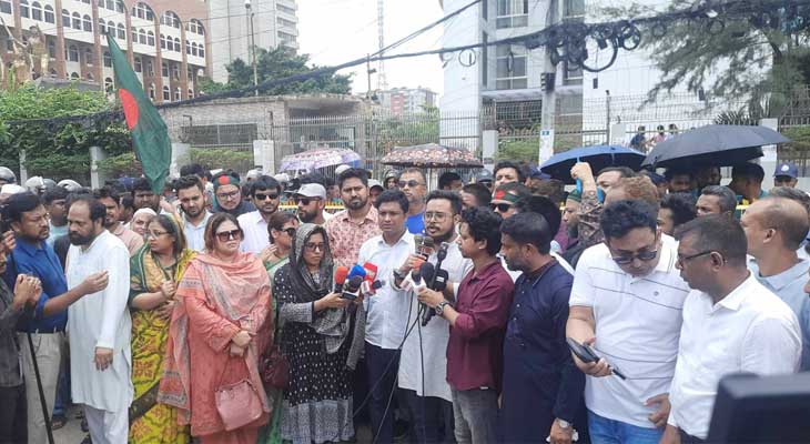 নির্বাচন কমিশনের সামনে এনসিপি’র বিক্ষোভ সমাবেশ শুরু
