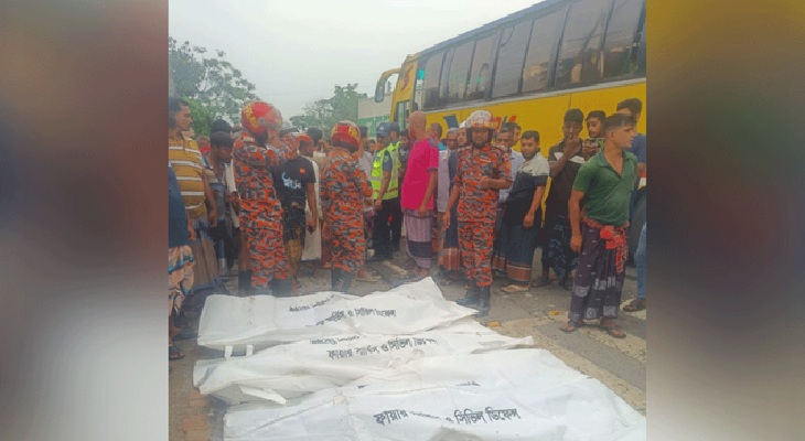 ভাঙ্গায় বাস-অটোরিকশা মুখোমুখি সংঘর্ষ, নিহত ৪