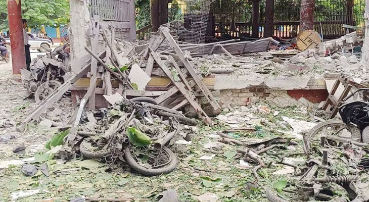 মিয়ানমারে মঠে জান্তার বিমান হামলায় নিহত ২০