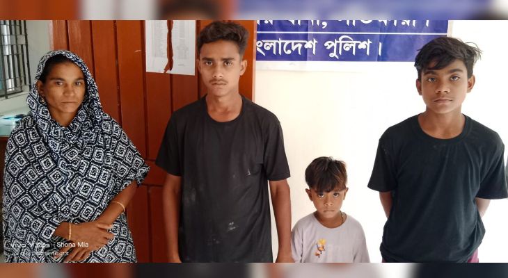 অবৈধভাবে দেশে প্রবেশের সময় ৩ সন্তানসহ গৃহবধু আটক