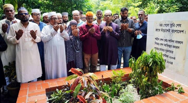 জুলাই গণঅভ্যুত্থানে শহিদ সাকিব রায়হানের কবর জিয়ারতে কে‌সি‌সি প্রশাসক