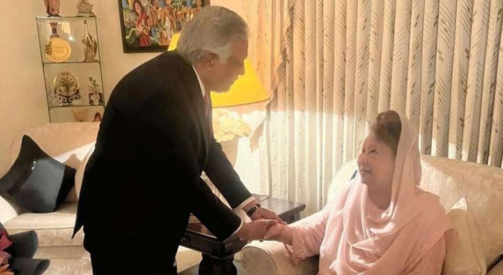 খালেদা জিয়ার স্বাস্থ্যের খোঁজ নিলেন পাকিস্তানের উপ-প্রধানমন্ত্রী