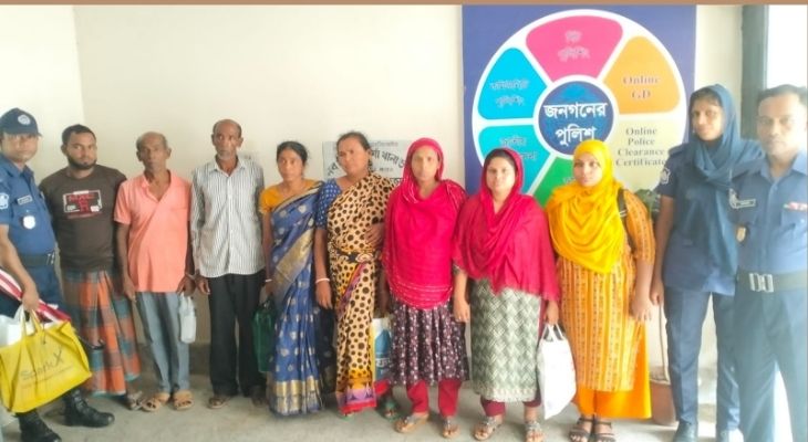 শার্শার গোগা সীমান্ত দিয়ে অবৈধপথে ভারতে অনুপ্রবেশকালে ৮ বাংলাদেশি আটক