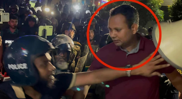 টি-শার্ট পরা সেই ‘হামলাকারী’ পল্টন থানার ওসির ড্রাইভার