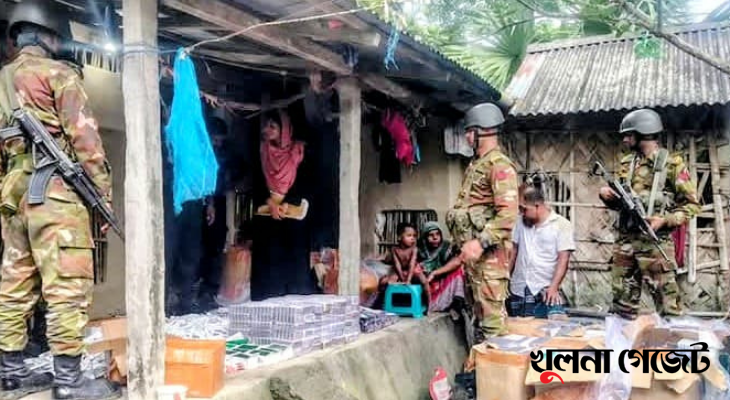 শ্যামনগরে সেনাবাহিনীর অভিযানে ভারতীয় ওষুধসহ আটক ৩