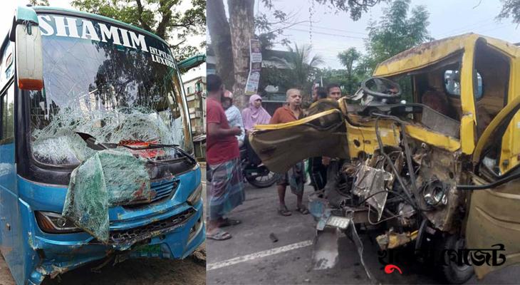 ঝিকরগাছায় বাস-পিকআপ মুখোমুখি সংঘর্ষে চালক নিহত