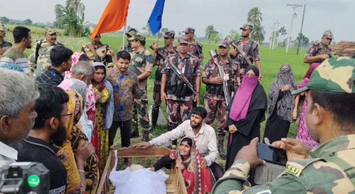 ভারতীয় নাগরিকের লাশ বাংলাদেশি স্বজনদের দেখালো বিজিবি-বিএসএফ