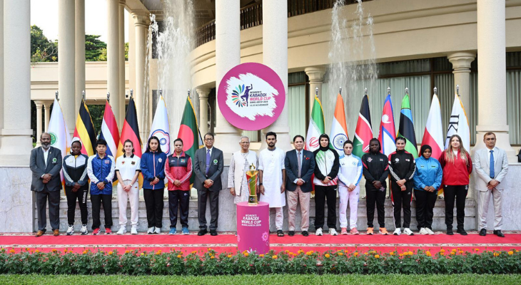 নারী কাবাডি বিশ্বকাপের ট্রফি উন্মোচন করলেন প্রধান উপদেষ্টা