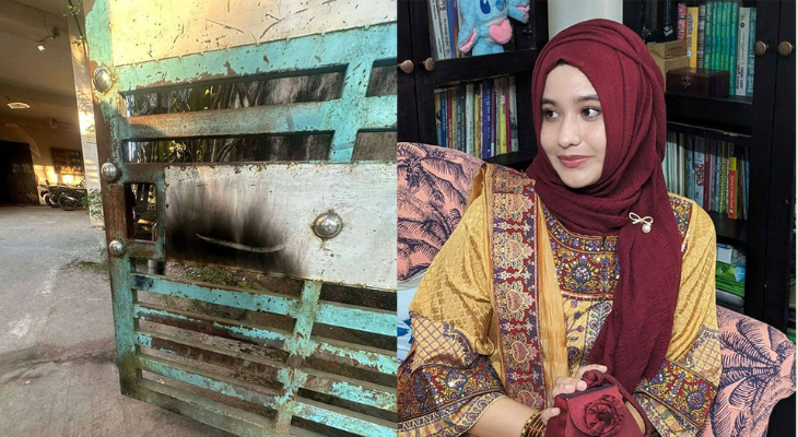 ডাকসু সদস্য রাফিয়ার বাড়িতে আগুন, ককটেল বিস্ফোরণ