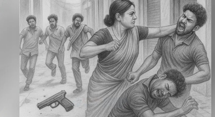 নারীর ঘুষি খেয়ে পিস্তল ফেলে পালাল ছিনতাইকারী