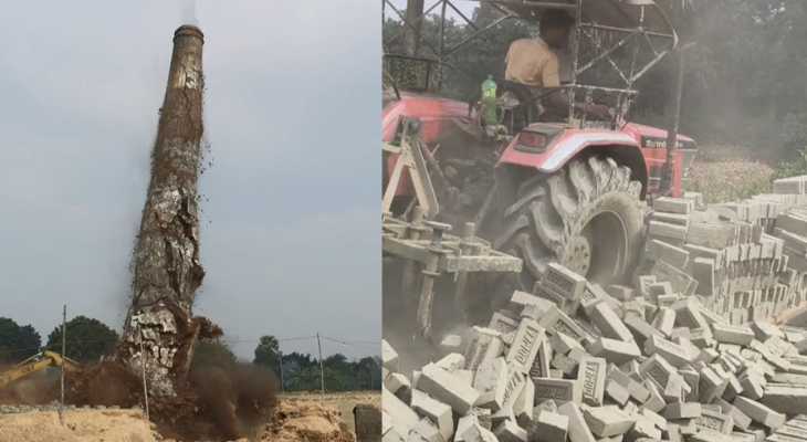 মেহেরপুরে অবৈধ ভাটা গুঁড়িয়ে দিলো প্রশাসন, বিনষ্ট করা হলো ইট