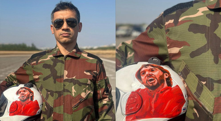 হাদির ছবি আঁকা হেলমেট পরে বিশ্ব রেকর্ড গড়তে যাচ্ছেন আশিক চৌধুরী