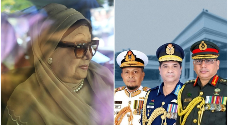 খালেদা জিয়াকে দেখতে হাসপাতালে তিন বাহিনী প্রধান