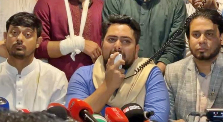 আঘাত এলে এখন থেকে পাল্টা আঘাত : নাহিদ ইসলাম