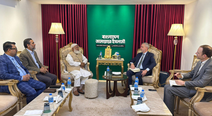 জামায়াতে আমিরের সঙ্গে ইইউ রাষ্ট্রদূত মাইকেল মিলারের সাক্ষাৎ