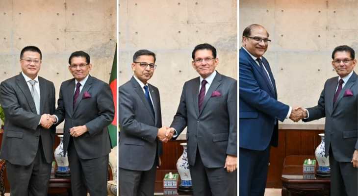 পররাষ্ট্রমন্ত্রীর সঙ্গে চীন, ভারত ও পাকিস্তানের দূতদের সাক্ষাৎ