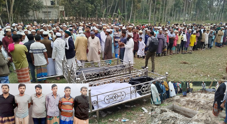 নড়াইলে চারজনকে কুপিয়ে হত্যায় গ্রেপ্তার ৬, দাফন সম্পন্ন