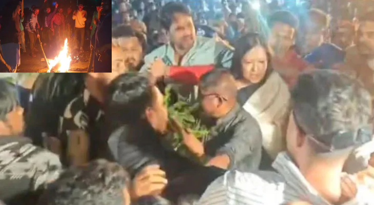 বাধার মুখে শহীদ মিনারে ফুল দিতে পারলেন না রুমিন ফারহানা, এক ঘন্টা সড়ক অবরোধ