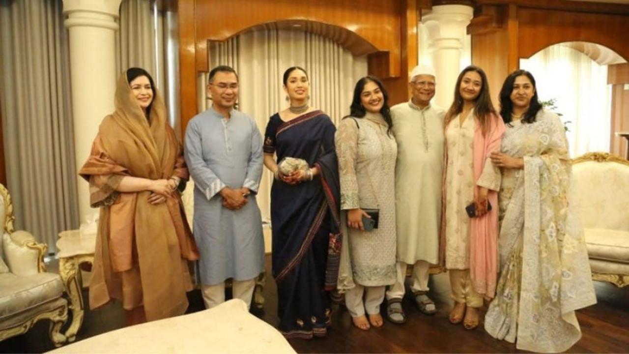 প্রধানমন্ত্রীর পরিবারের সঙ্গে ড. ইউনূসের ঈদের শুভেচ্ছা বিনিময়