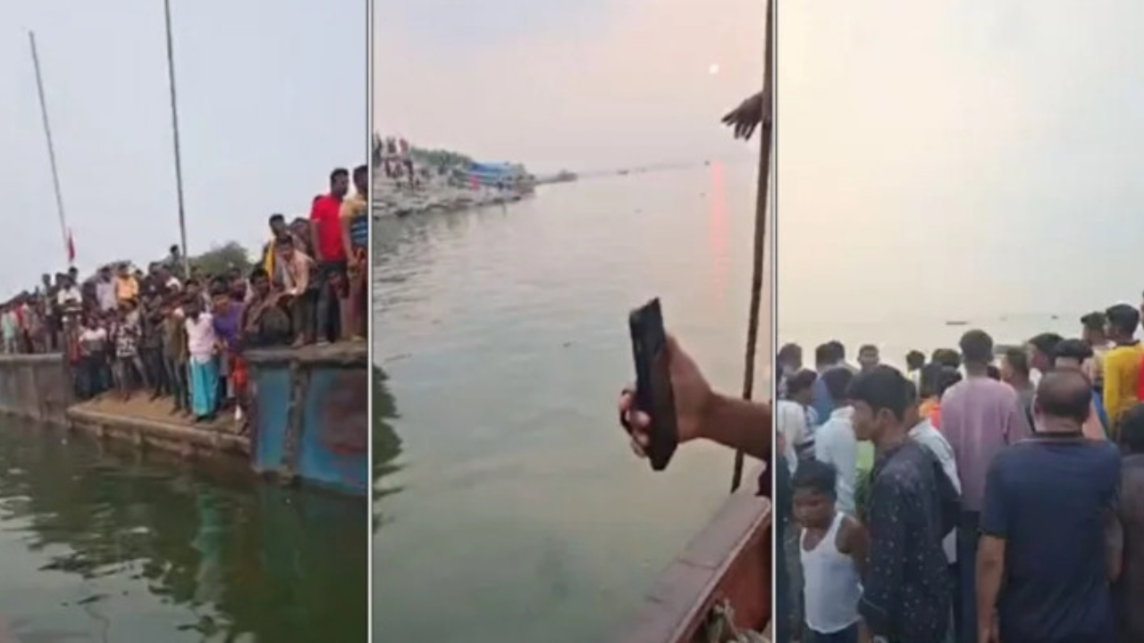 দৌলতদিয়ায় ফেরিতে ওঠার সময় বাস উল্টে নদীতে