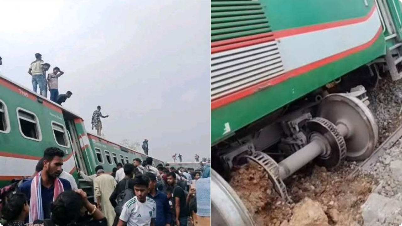 সান্তাহারে নীলসাগর এক্সপ্রেসের ৯টি বগি লাইনচ্যুত, হতাহতের আশঙ্কা