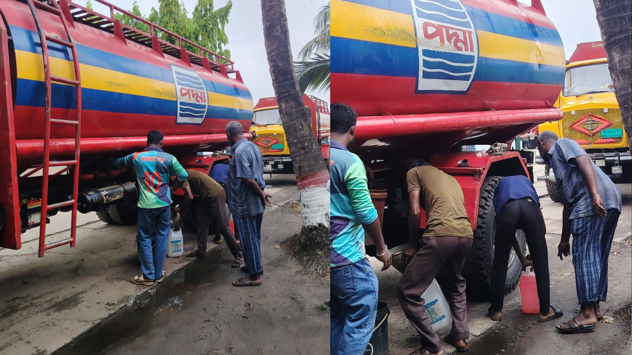 খালিশপুরে ট্যাংক লরি থেকে তেল চুরিকালে আটক, চালককে জরিমানা  