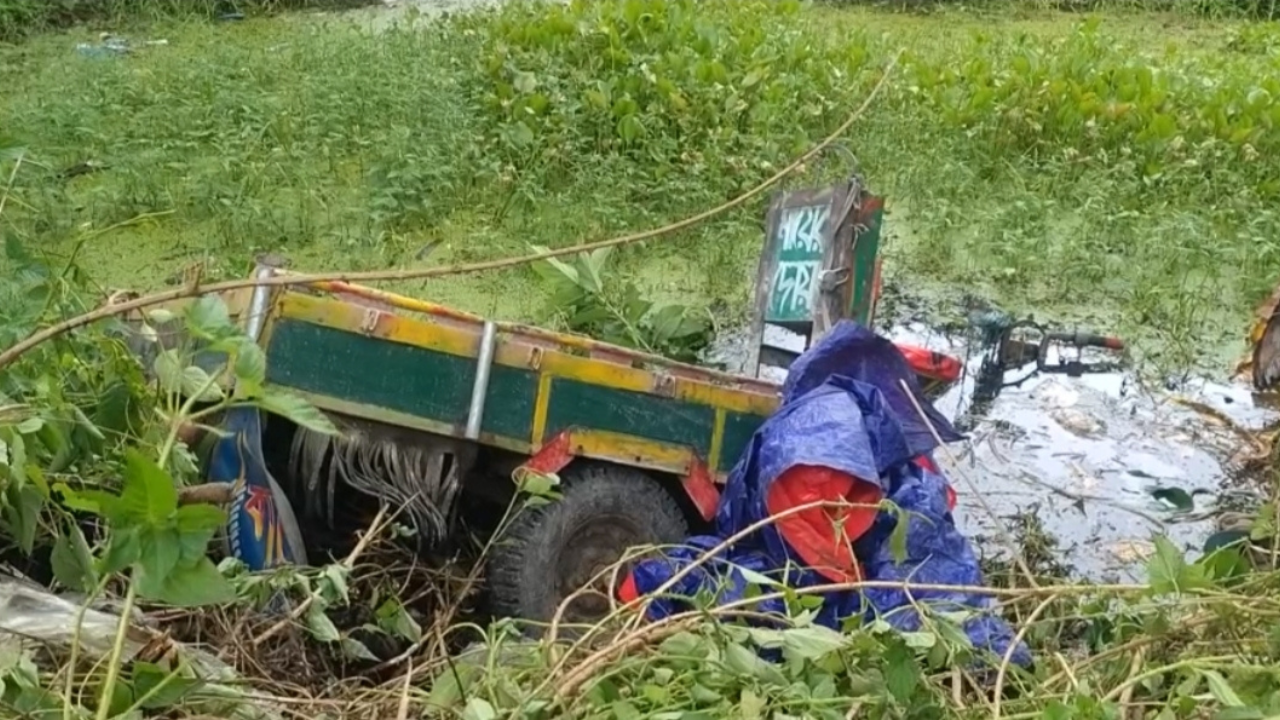 নড়াইলে নিয়ন্ত্রণ হারিয়ে উল্টে গেল নসিমন চালক নিহত