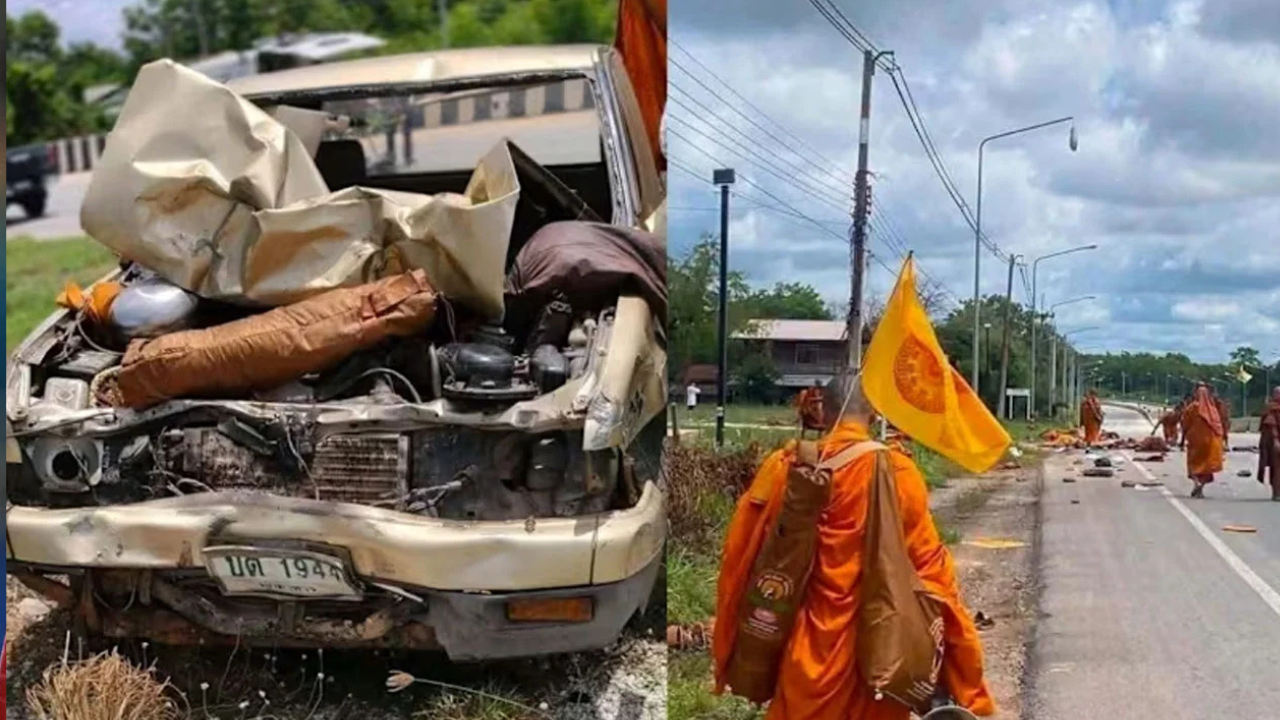 থাইল্যান্ডে শিশুর চালানো পিকআপের ধাক্কায় ৮ সন্ন্যাসী নিহত