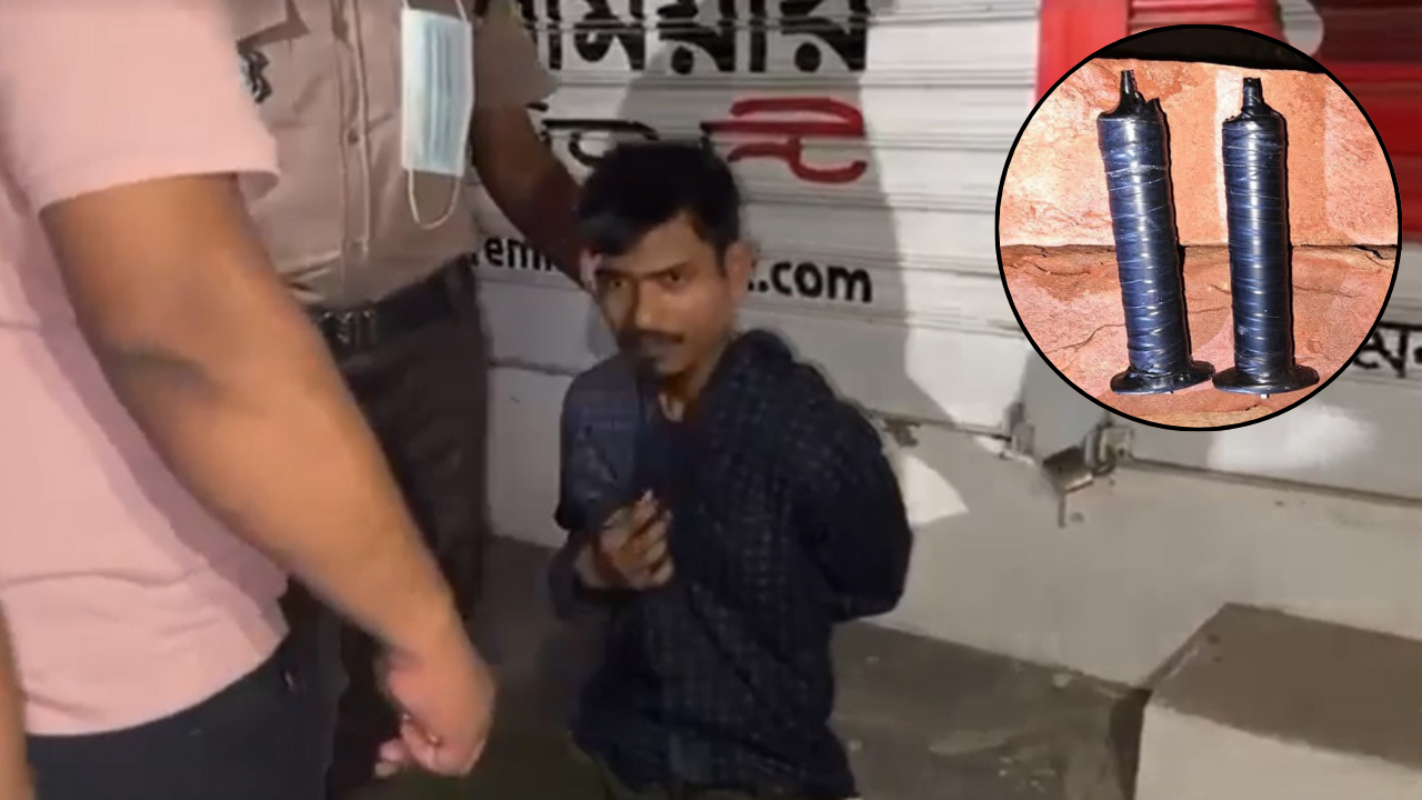 রাজধানী থেকে দু’টি বোমা সাদৃশ্য বস্তু উদ্ধার, যুবক গ্রেপ্তার