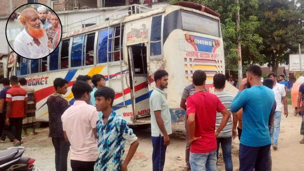 নড়াইলে বাসের ধাক্কায় পথচারীর নিহত, চালক আটক
