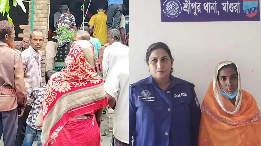 ঘুমন্ত স্বামীকে গলা কেটে হত্যা, স্ত্রী গ্রেপ্তার
