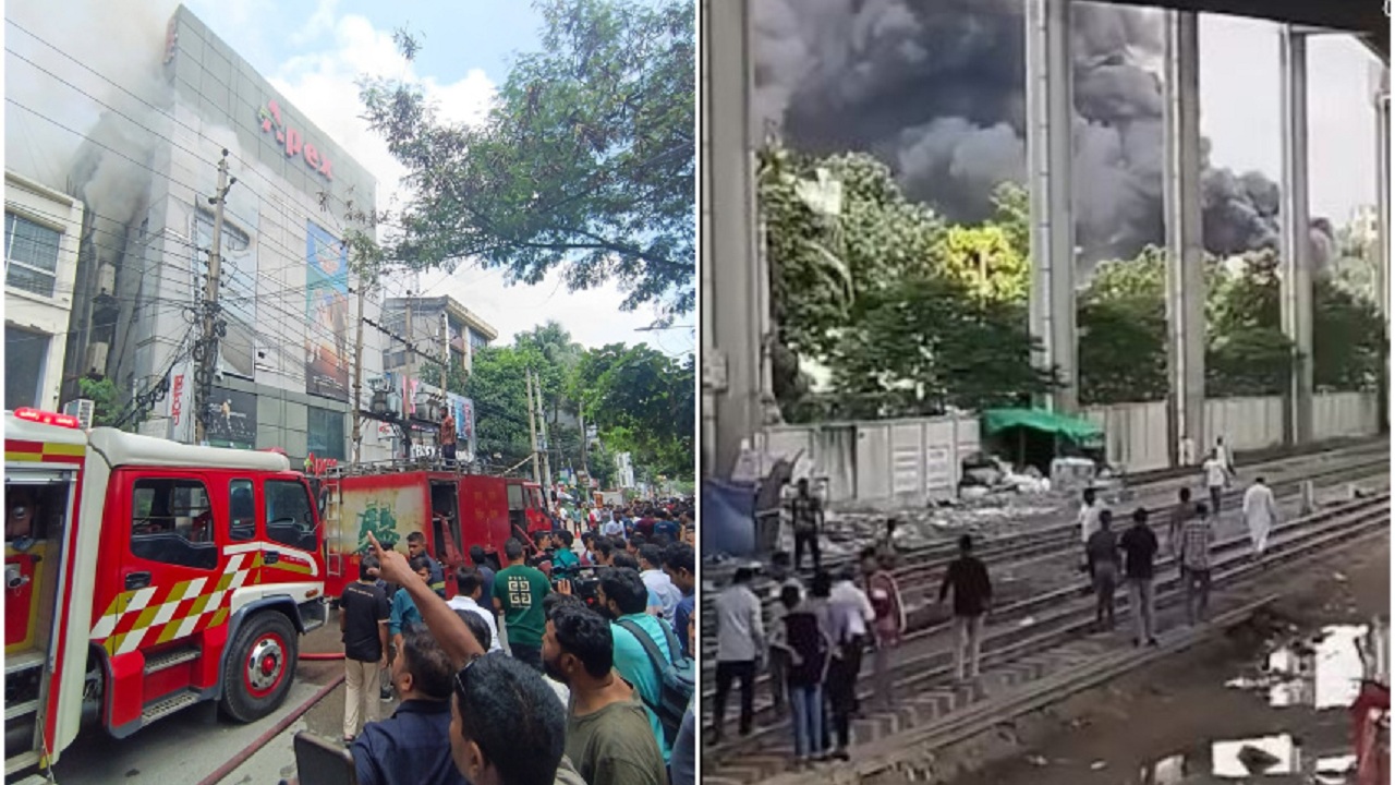রাজধানীর ধানমন্ডি ও মহাখালীর আগুন নিয়ন্ত্রণে