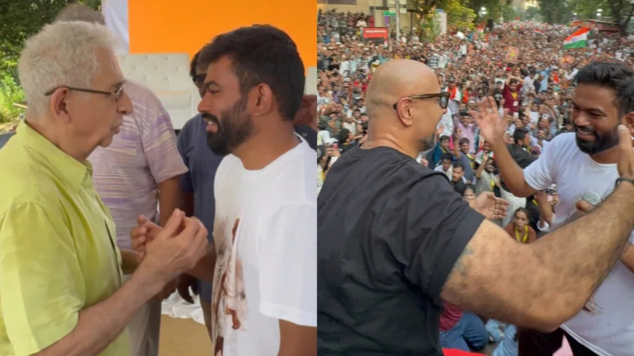 ককরোচ জনতা পার্টির মুম্বাই শিবাজি পার্কের বিক্ষোভে বলিউড তারকা