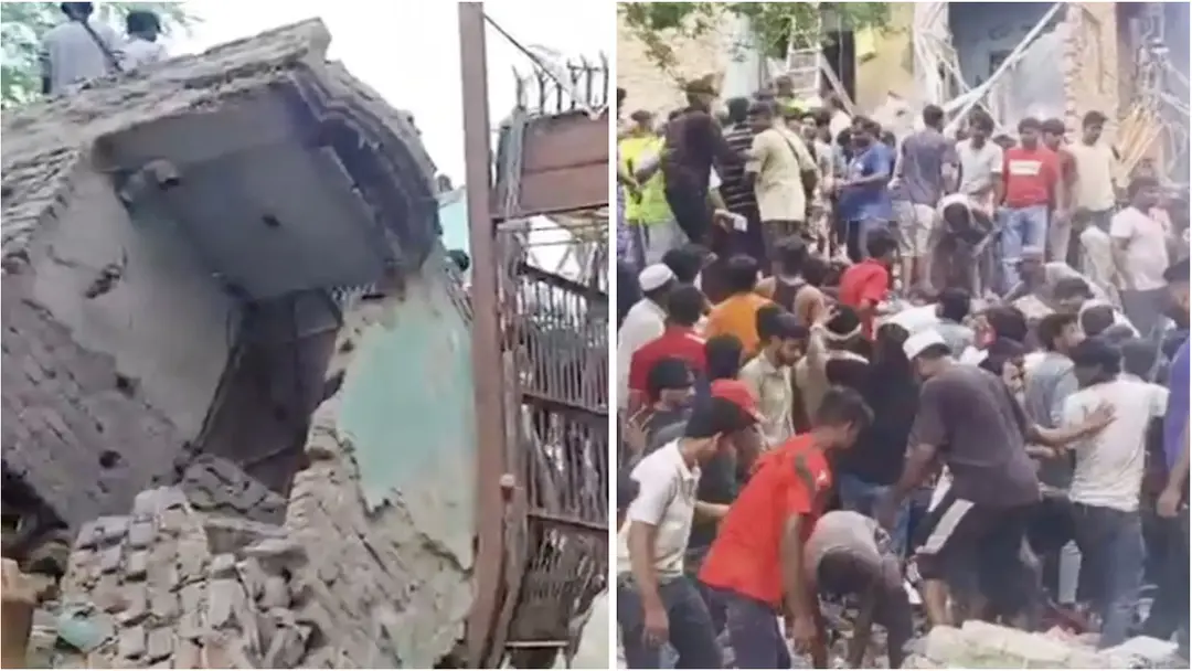 দিল্লিতে বহুতল ভবন ধস, বহু হতাহতের শঙ্কা